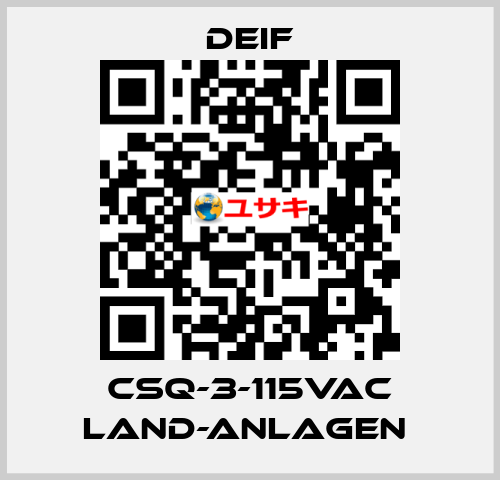 CSQ-3-115VAC Land-Anlagen  Deif