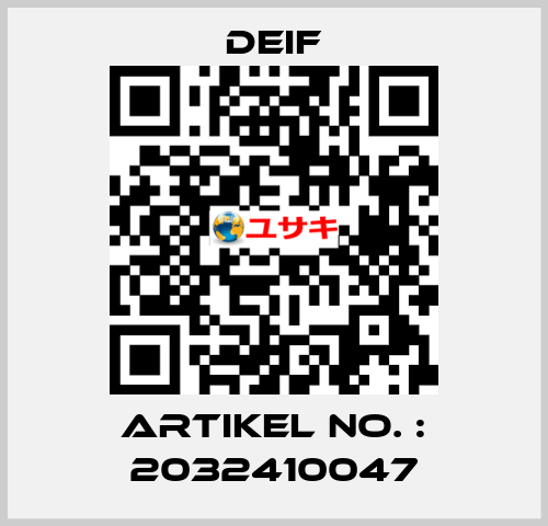 Artikel no. : 2032410047 Deif