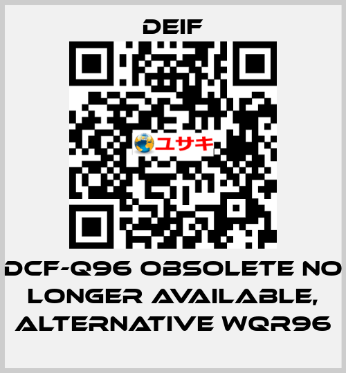 DCF-Q96 obsolete no longer available, alternative WQR96 Deif