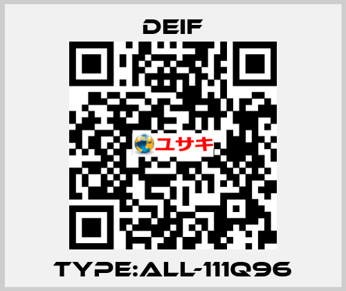 Type:ALL-111Q96 Deif