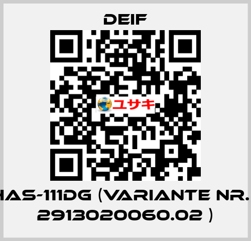 HAS-111DG (Variante Nr. : 2913020060.02 ) Deif