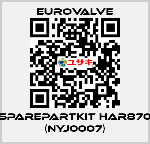 Sparepartkit HAR870 (NYJ0007) Eurovalve