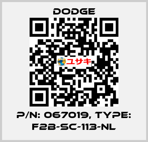 p/n: 067019, Type: F2B-SC-113-NL Dodge