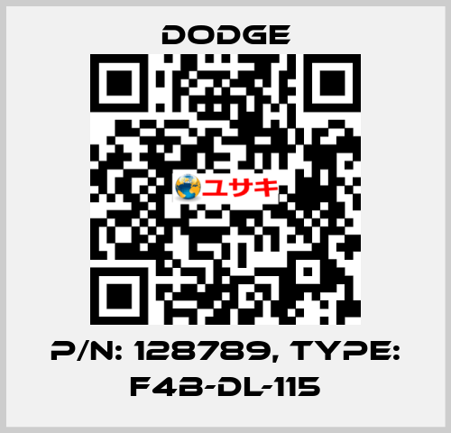 p/n: 128789, Type: F4B-DL-115 Dodge