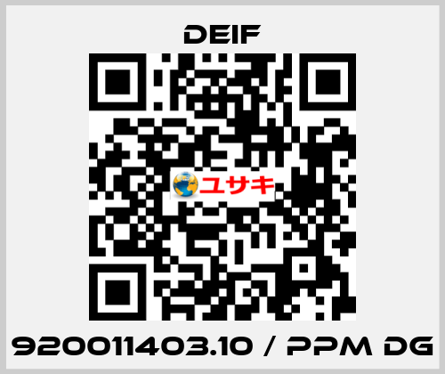 920011403.10 / PPM DG Deif