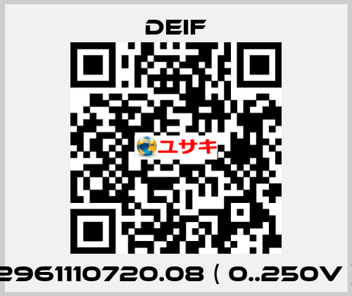 2961110720.08 ( 0..250V ) Deif