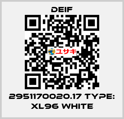 2951170020.17 Type: XL96 white Deif