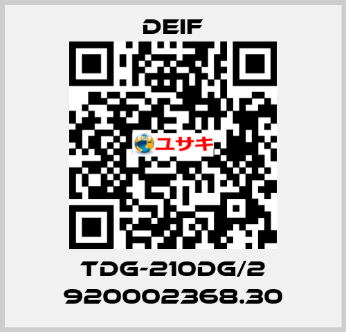 TDG-210DG/2 920002368.30 Deif