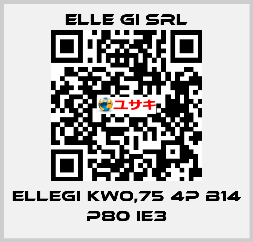 Ellegi Kw0,75 4P B14 P80 ie3 ELLE GI SRL