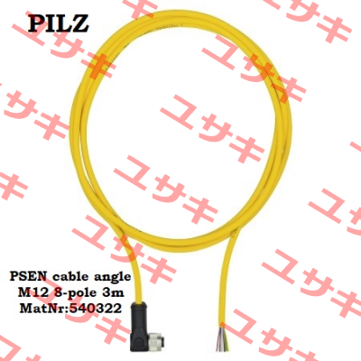 PSEN cable angle M12 8-pole 3m MatNr:540322 Pilz