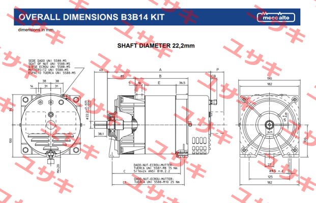 S16W-105 with  B3B14 Kit Mecc Alte