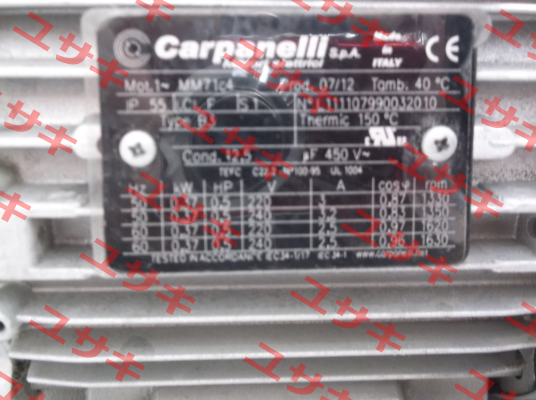 MM71 c 4 Ser. Nr.: L111107990032010 oem  Carpanelli