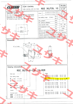 RDZ 30/D-HG-CSL 10-B06 33 011 151  Flucom