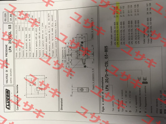 LPA 20 / D-N -CSL 03-B05   21 011 130   Flucom