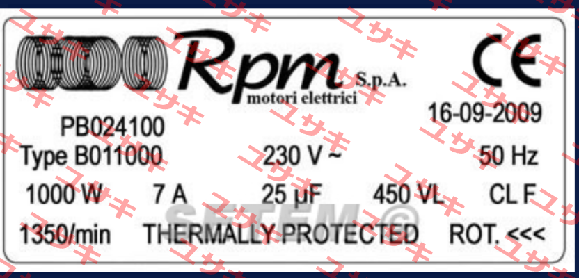 B011000 RPM - Motori elettrici