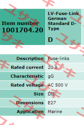 1001704.20 obsolete, replacement 1001704.20FF  Siba