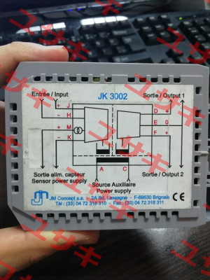 JK3002- obsolete replaced by ULCOS920D2  JM Concept