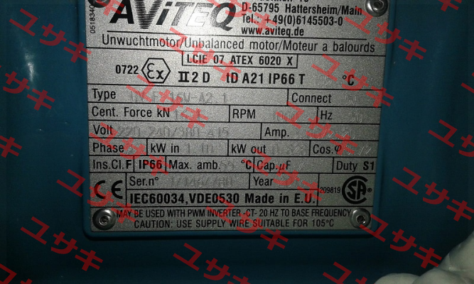 UVF16W-A2.1 220-240/380-415V 50HZ Aviteq