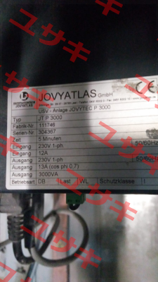 USV JOVYTEC P 3000-5 (Art Nr. 1118051) JOVYATLAS