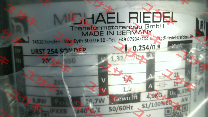 URST Sonder 254VA IPXXB Michael Riedel Transformatorenbau