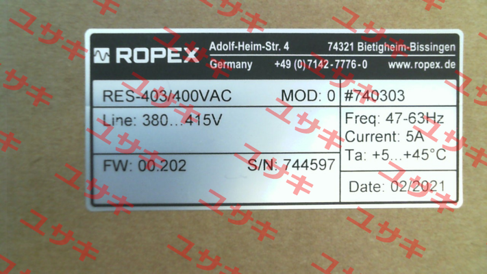 RES-403/400VAC (740303) Ropex