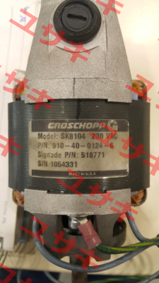 Model: SK8104 230VAC P/N: 910-40-0124-6 (OEM FOR Signode)  Groschopp