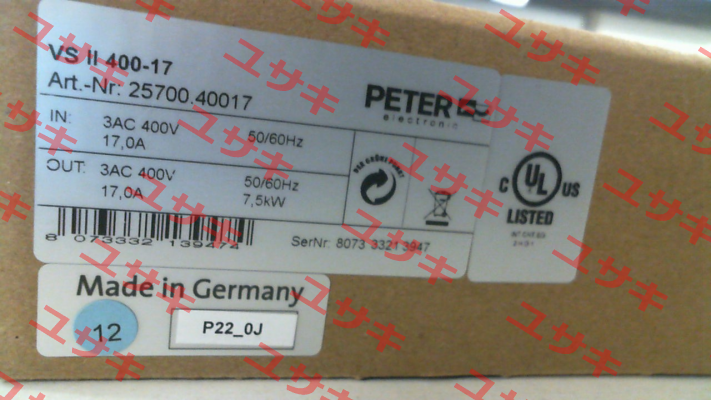 25700.40017 \ VS II 400-17 Peter Electronic