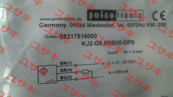 p/n: 08317816000, Type: KJ2-G6,5MB30-DPS Pulsotronic