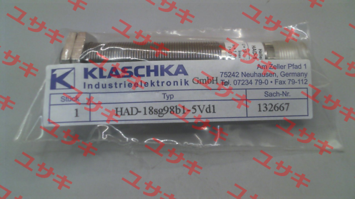 P/N: 132667, Type: HAD-18sg98b1-5Vd1 Klaschka