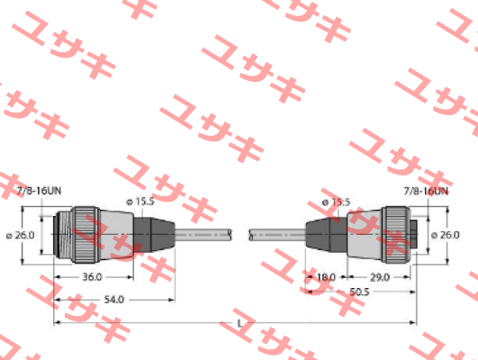 RSV-RKV-FBY49OG-60M/5D Turck