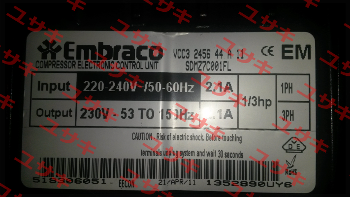 VCC3 2456 44  OEM Embraco