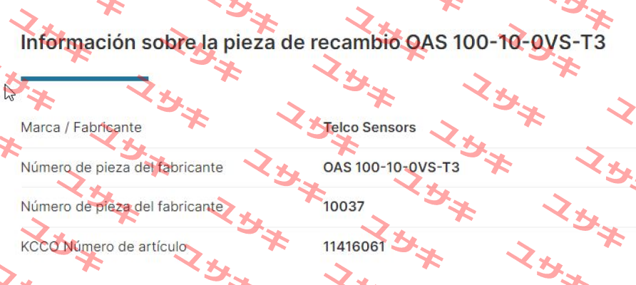 p/n: 10037, Type: OAS 100-10-0VS-T3 Telco