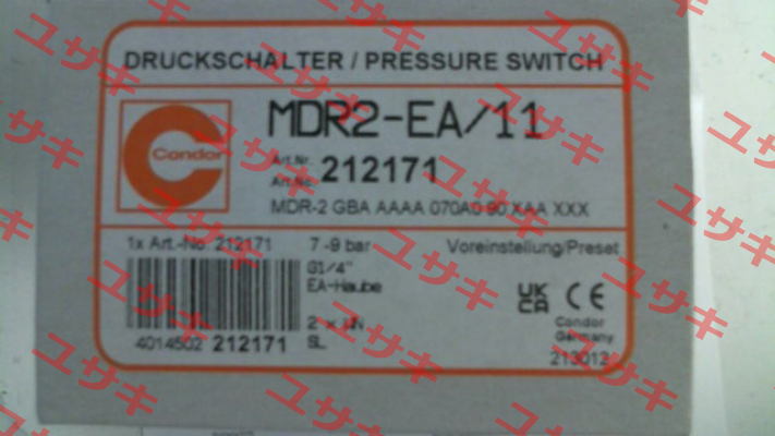 212171 / MDR 2/11-EA / MDR-2 GBA AAAA 070A090 XAA XXX Condor