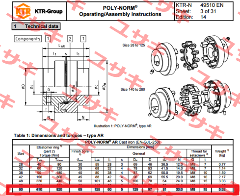 D95060001  Ktr Kupplungstechnik