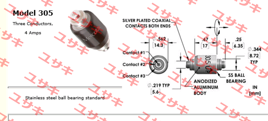 P/N: LM03-03050-00 Type: 305 Mercotac