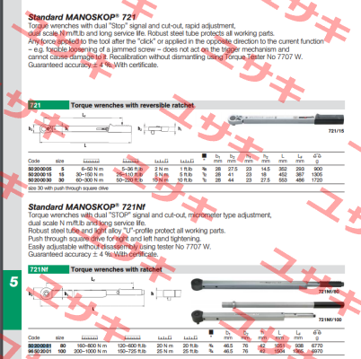 P/N: 50200081 Type: 721NF/80  Stahlwille